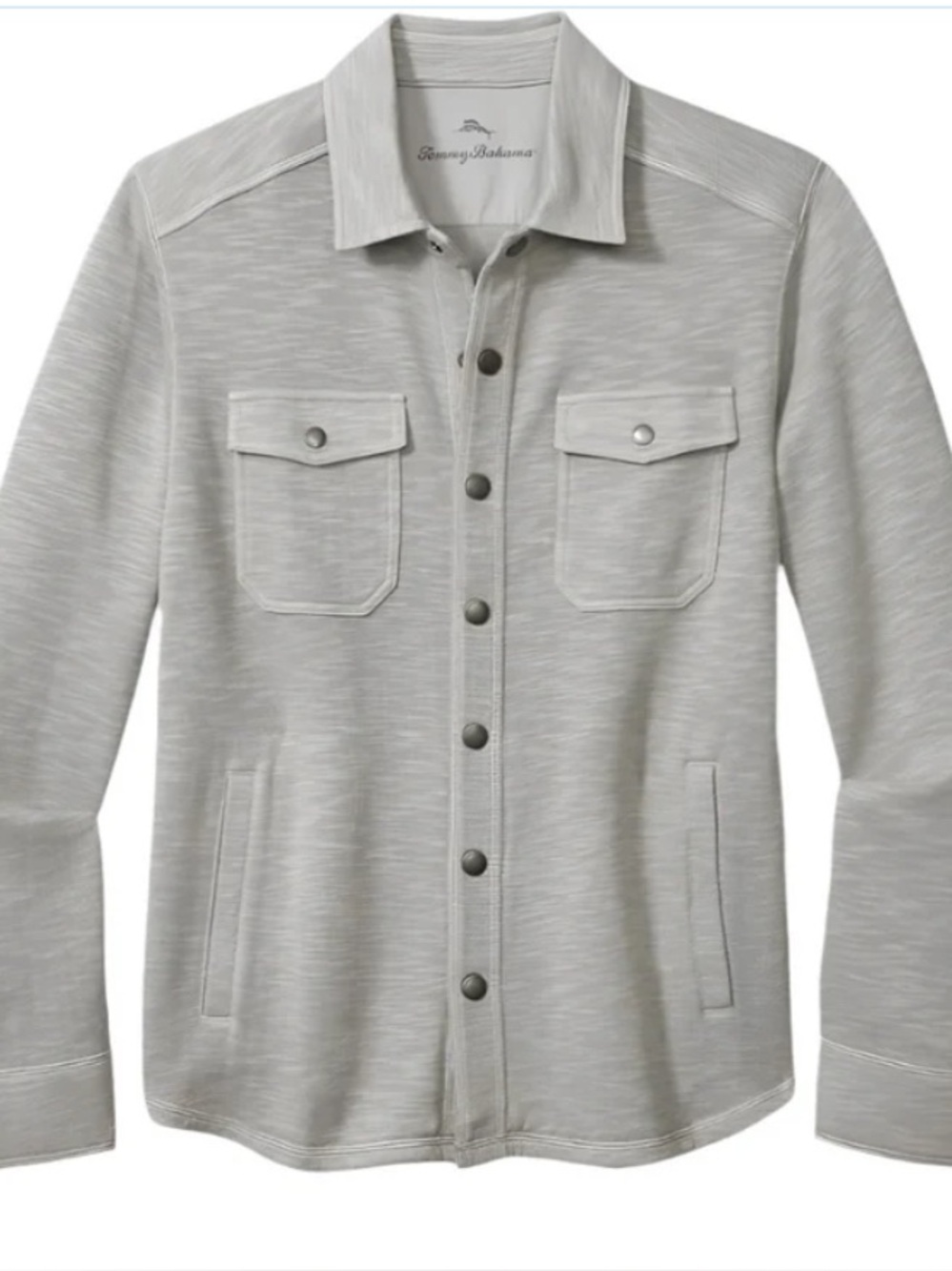 Tommy Bahama Trinidad CPO Grey Shirt Jacket Snap Up Pockets Men’s Size 3XLB